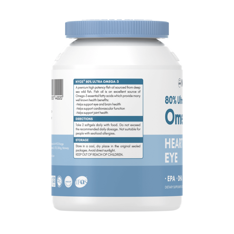 NYO3® 85% Ultra Omega-3 Fish Oil Softgels 1000mg Introduction