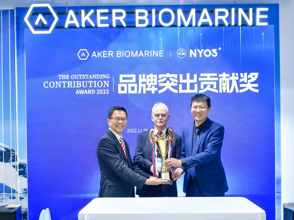 NYO3 was awarded the THE OUTSTANDING CONTRIBUTION AWARD 2022 and Krill Oil OUTSTANDING CONTRIBUTION AWARD by Aker BioMarine
