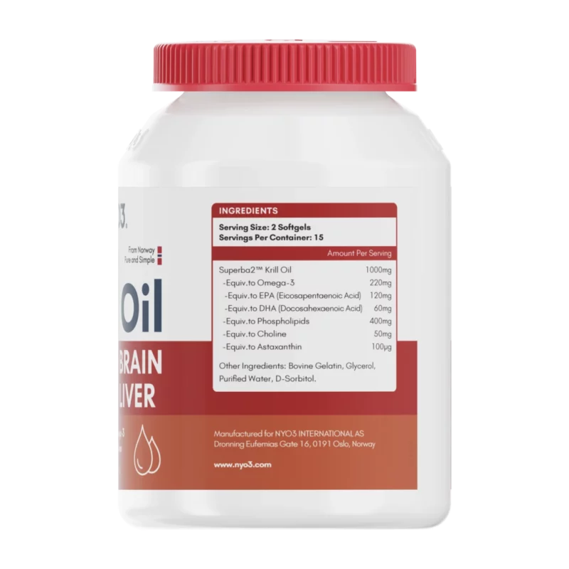 NYO3® Antarctic Krill Oil 30 Softgels Ingredients