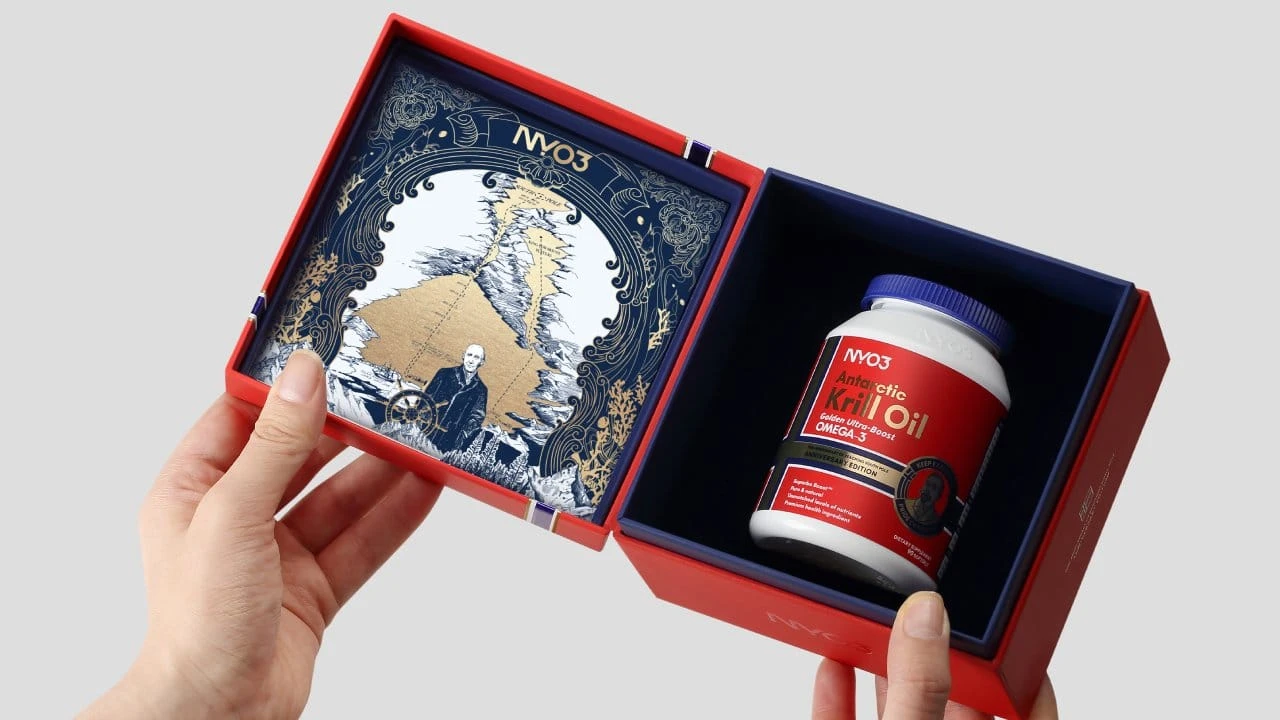 NYO3® Golgen Ultra-boost Antarctic Krill Oil was awarded three international design awards