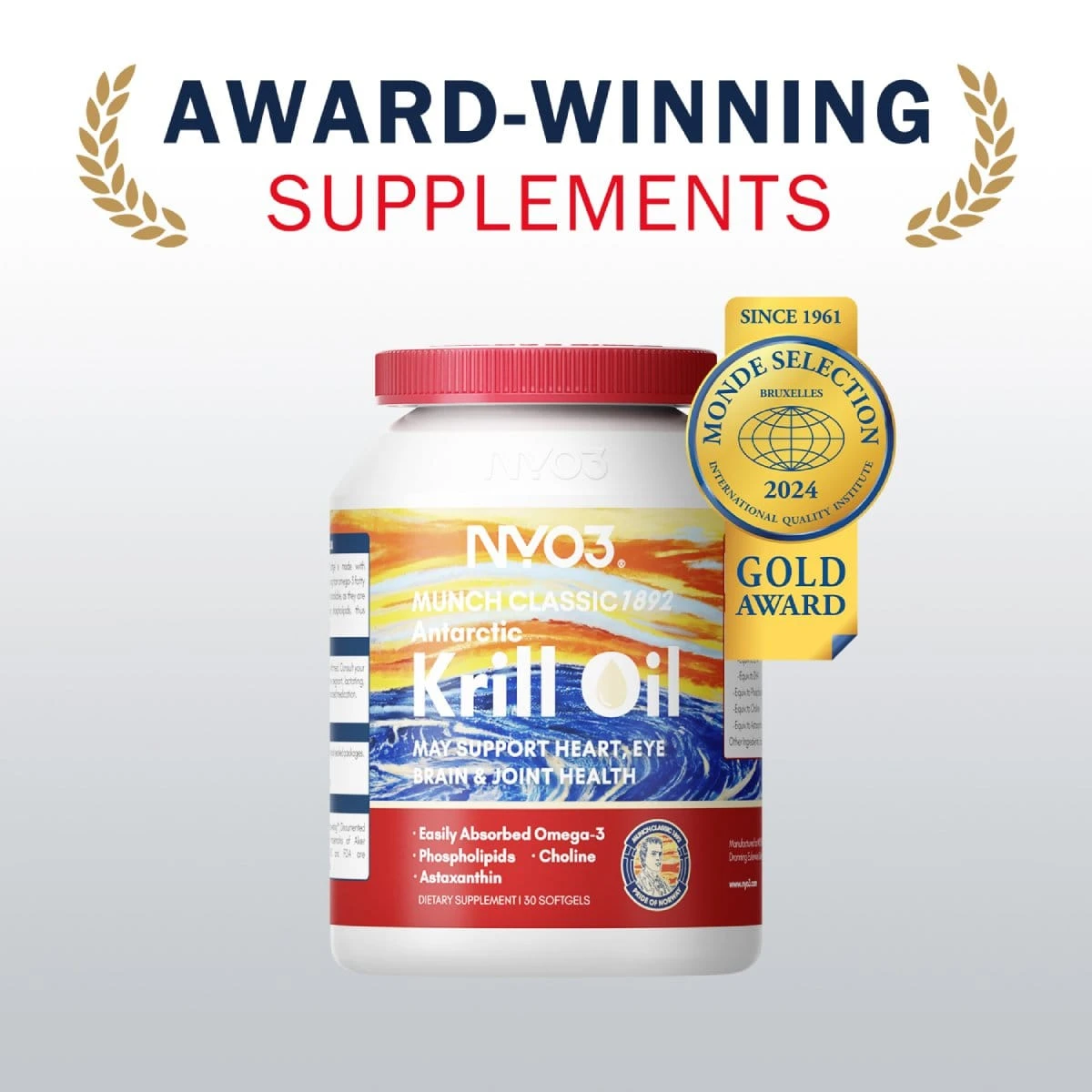 Buy Munch Classic 1892 Krill Oil Softgels Online NYO3®