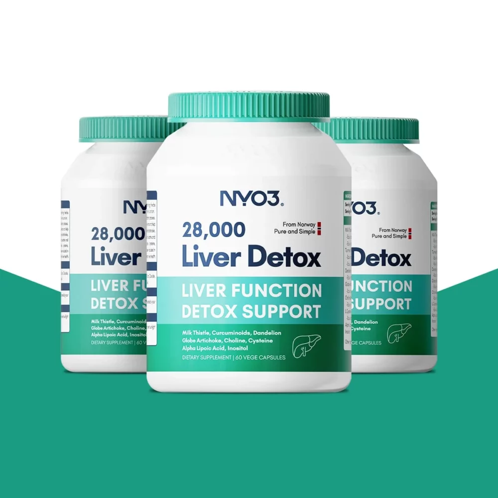 NYO3® 28000 Liver Detox Capsules Three Bottles New Image NYO3® 28000 Liver Detox Capsules Three Bottles New Image