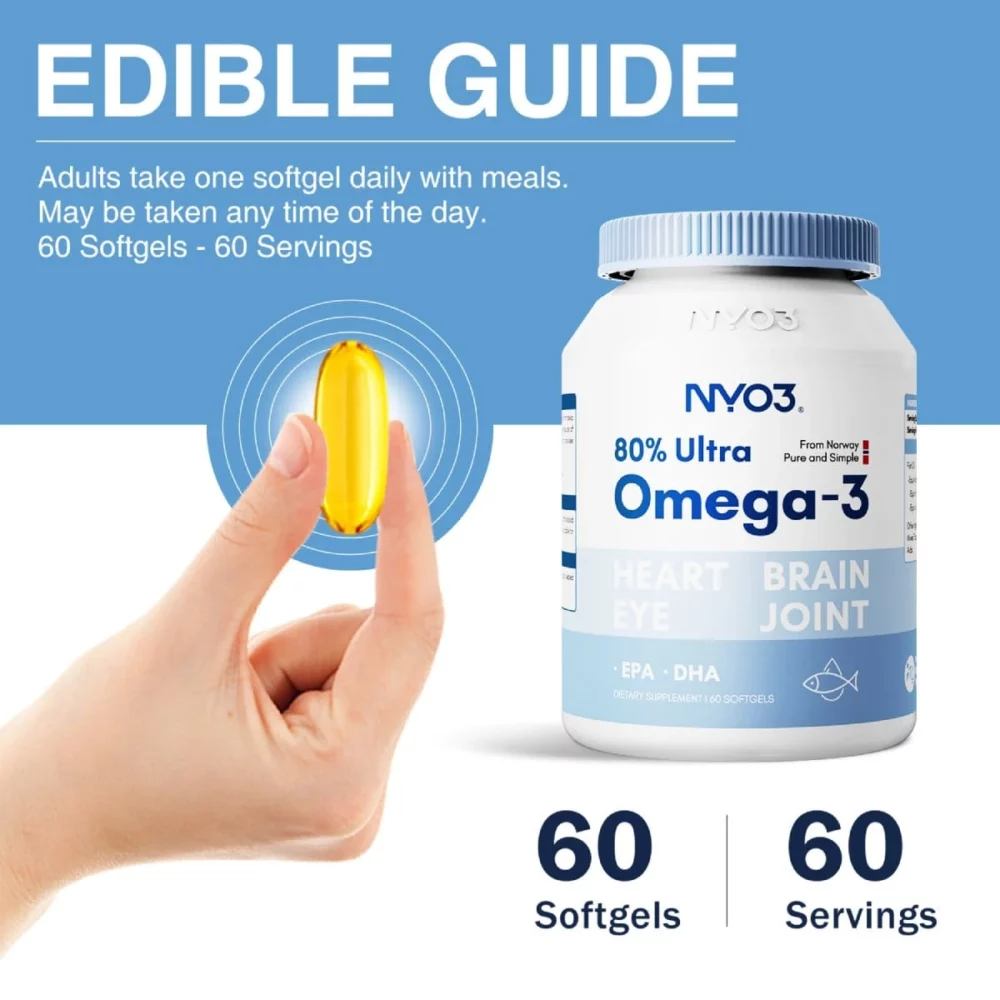 NYO3® 80 Omega 3 Fish Oil Softgels Edible Guide NYO3® 80 Omega 3 Fish Oil Softgels Edible Guide