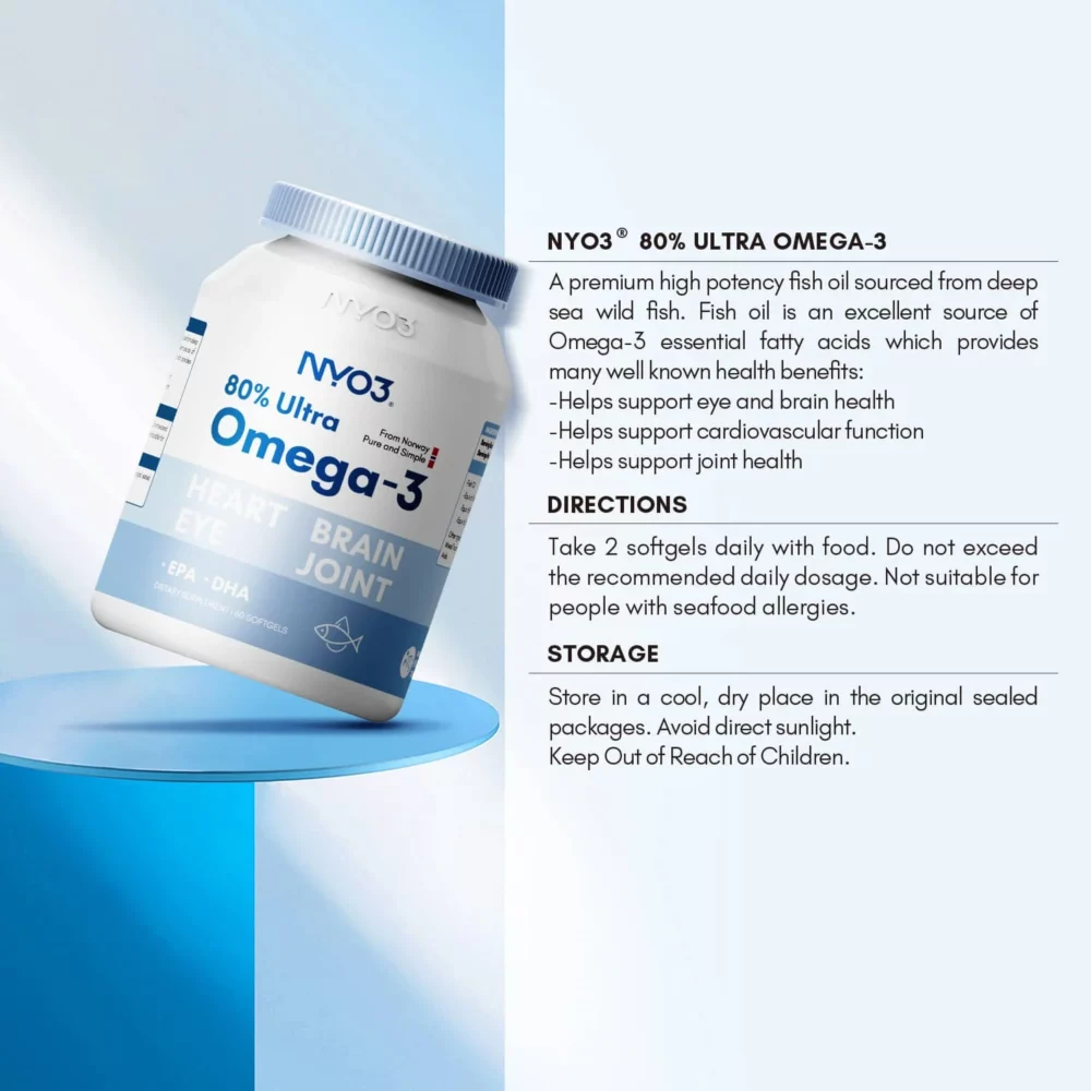 NYO3® 80 Omega 3 Fish Oil Softgels Introduction New NYO3® 80 Omega 3 Fish Oil Softgels Introduction New