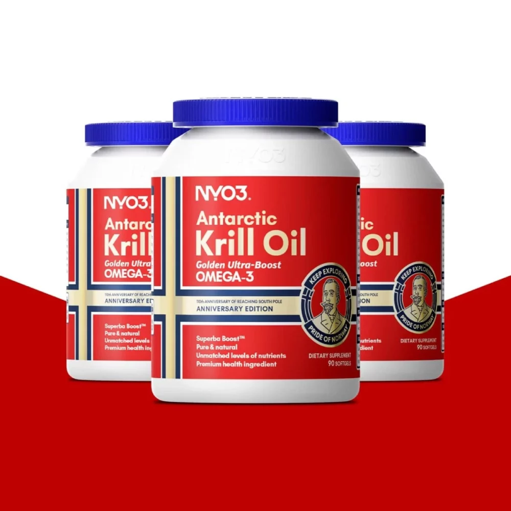 NYO3® Golden Ultra-boost Antarctic Krill Oil Softgels Three Bottles New NYO3® Golden Ultra-boost Antarctic Krill Oil Softgels Three Bottles New