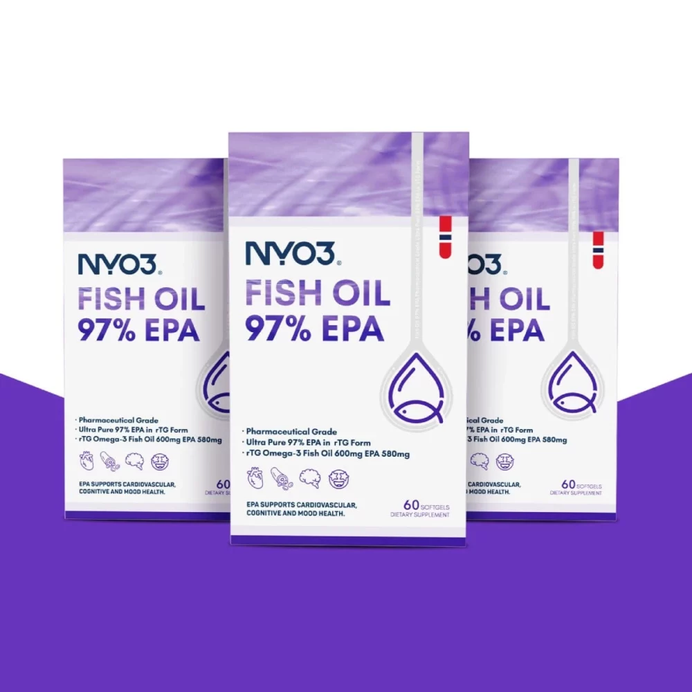 NYO3 97% High EPA Fish Oil Softgels Three Bags New NYO3 97% High EPA Fish Oil Softgels Three Bags New