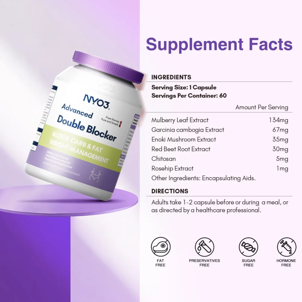 NYO3 Advanced Double Blocker Capsules Ingredients NYO3 Advanced Double Blocker Capsules Ingredients