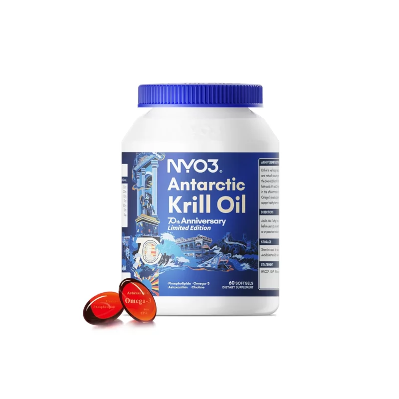 NYO3 Antarctic Krill Oil Softgels 70th Anniversary Limited Edition