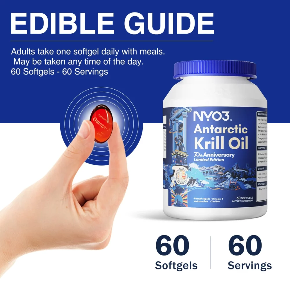 NYO3 Antarctic Krill Oil Softgels 70th Anniversary Limited Edition Dosage Guide NYO3 Antarctic Krill Oil Softgels 70th Anniversary Limited Edition Dosage Guide