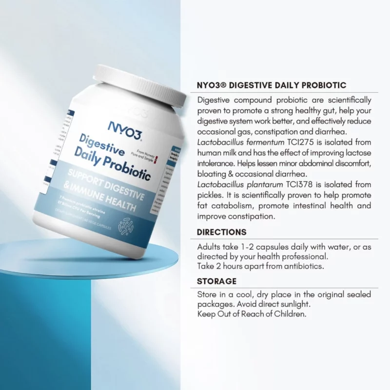 NYO3 Daily Digestive Probiotic Capsules Introduction New