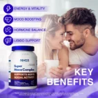 NYO3 Organic Black Maca Root Vegan Capsules Key Benefits