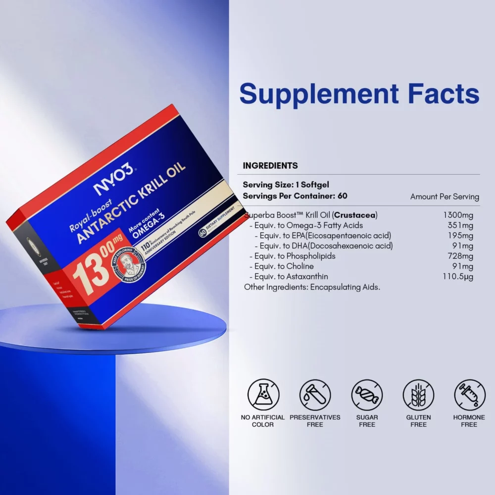 NYO3 Royal-boost 南极磷虾油软胶囊周年纪念版成分表 NYO3 Royal-boost 南极磷虾油软胶囊周年纪念版成分表