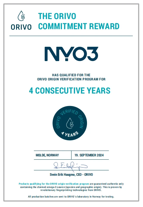 Vitafoods Asia 2024 ORIVO certification