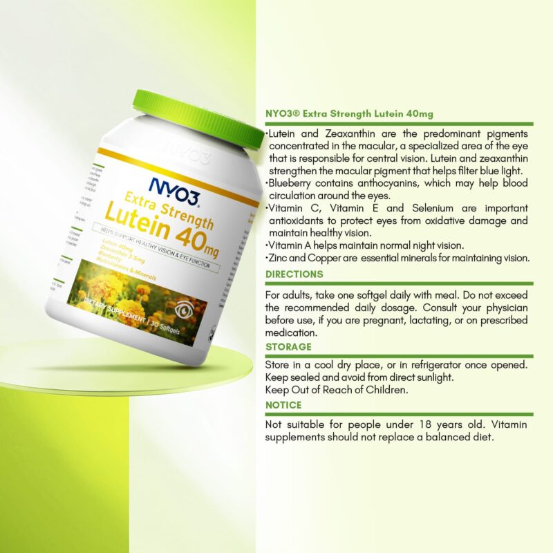 NYO3 Blueberry Extract Lutein Softgels Introduction