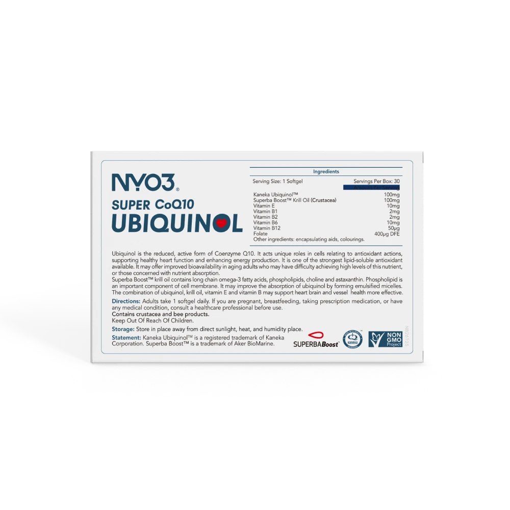NYO3 Super Ubiquinol CoQ10 Softgels