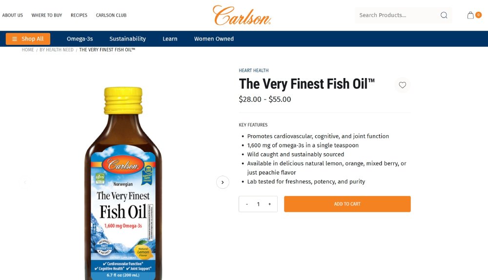 Best Omega-3 Fish Oil Supplements Carlson The Very Finest Fish Oil