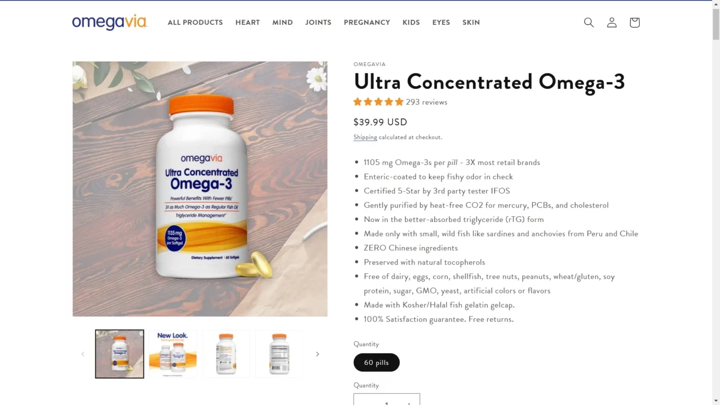 Best Omega 3 Supplements for Women - Omegavia Ultra Concentrated Omega-3