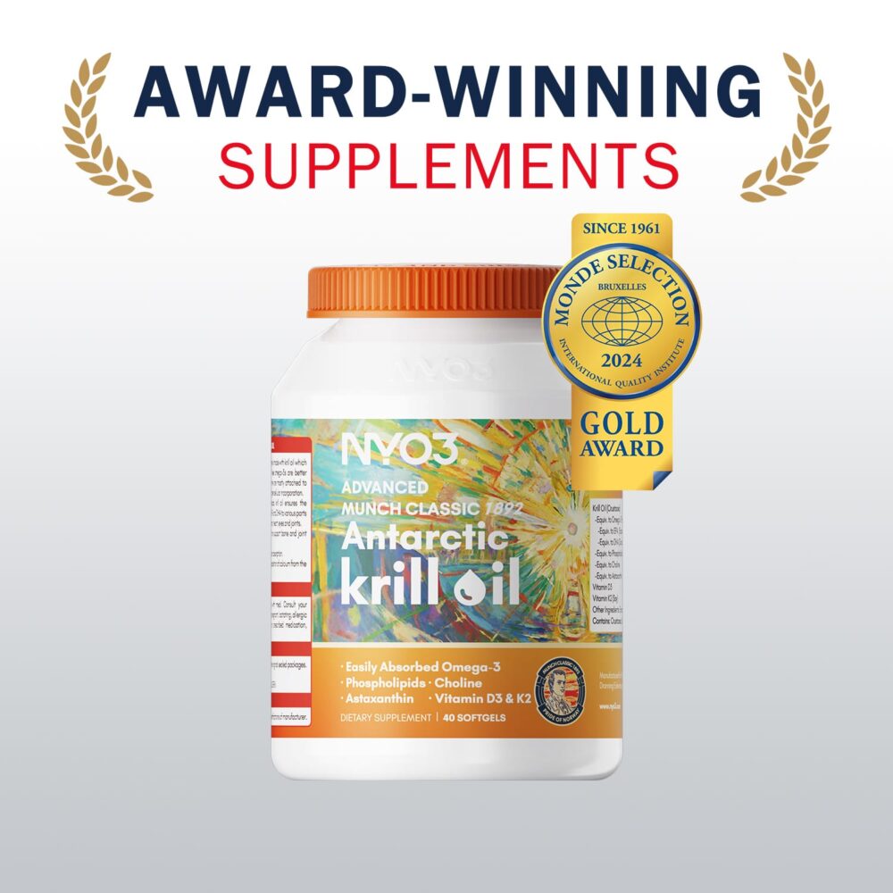 NYO3® MUNCH CLASSIC 1892 Antarctic Krill Oil Softgels 2.0 Awards NYO3® MUNCH CLASSIC 1892 Antarctic Krill Oil Softgels 2.0 Awards
