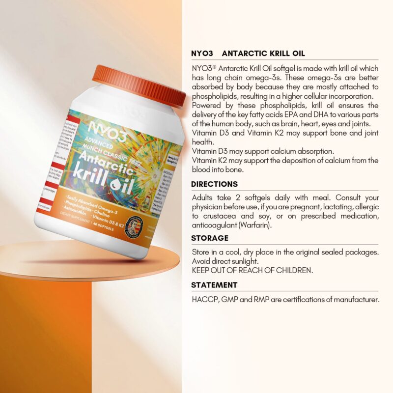 NYO3® MUNCH CLASSIC 1892 Antarctic Krill Oil Softgels 2.0 Introduction