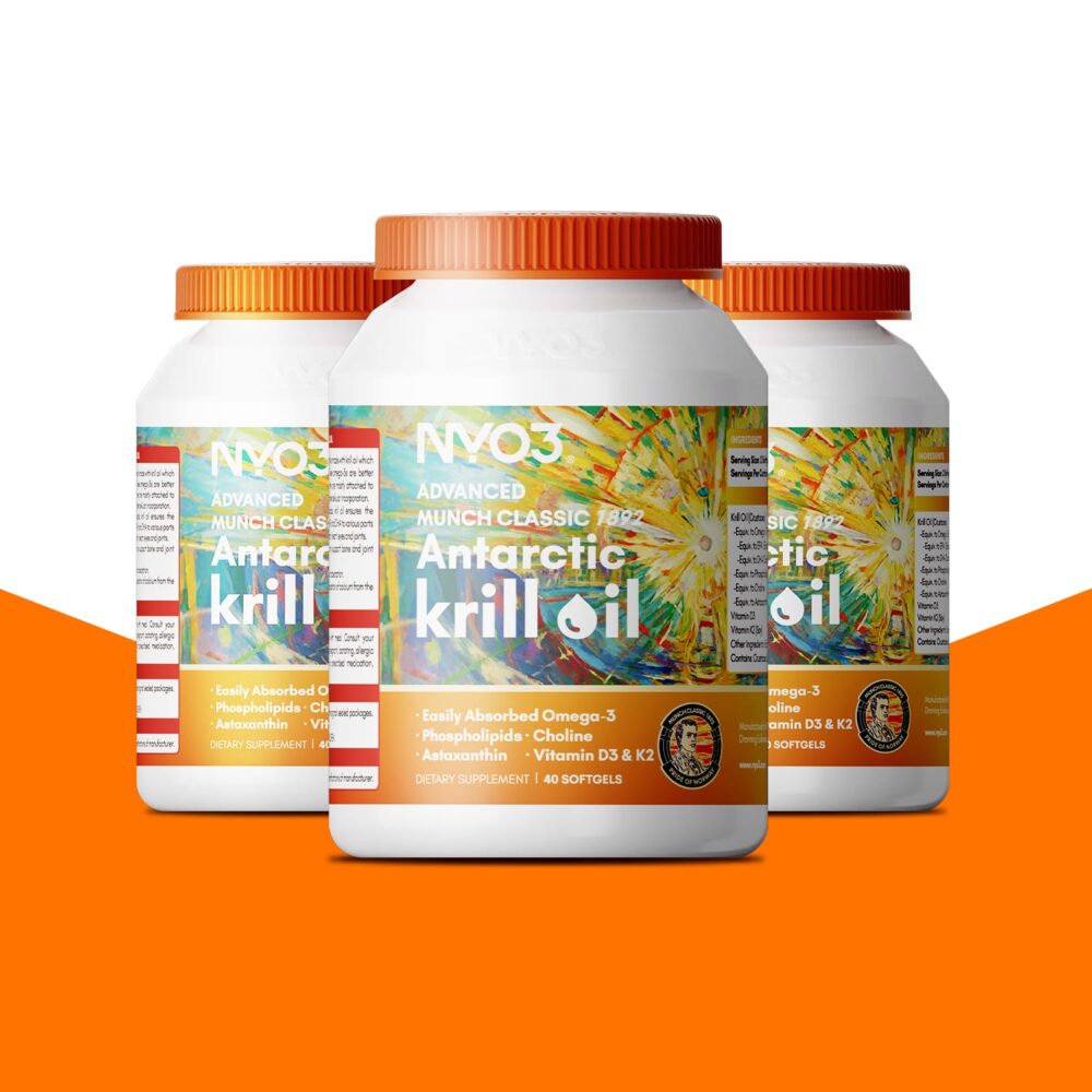 NYO3® MUNCH CLASSIC 1892 Antarctic Krill Oil Softgels 2.0 Three Bottles NYO3® MUNCH CLASSIC 1892 Antarctic Krill Oil Softgels 2.0 Three Bottles