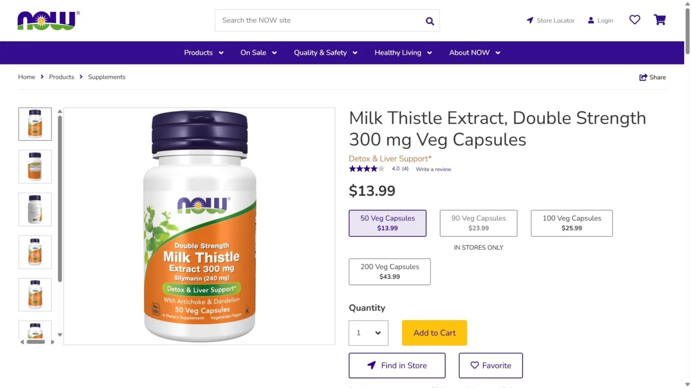 Best Milk Thistle Brands Nowfoods