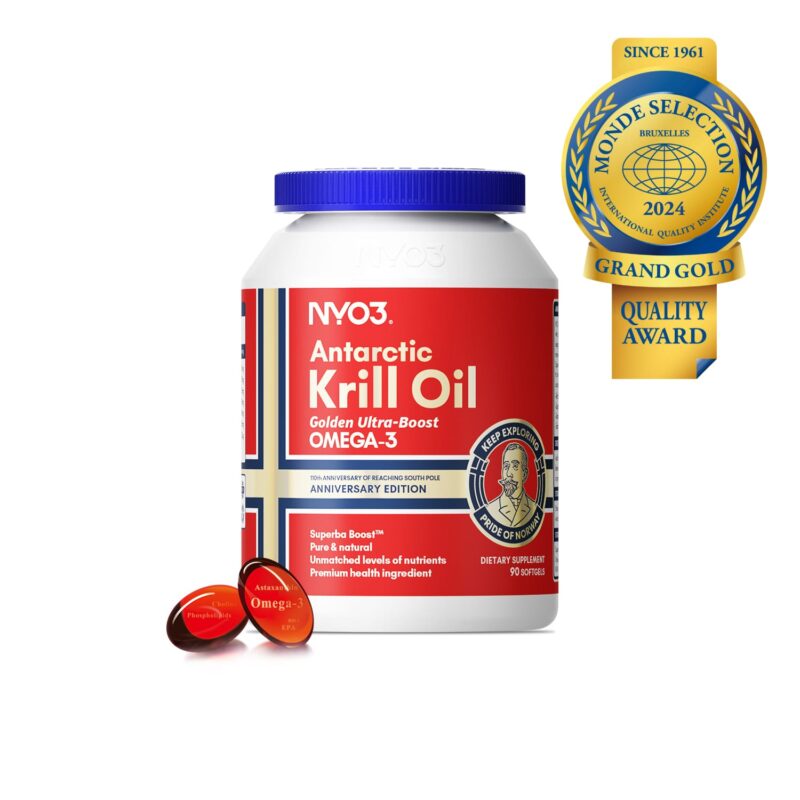 NYO3 Golden Ultra-boost Antarctic Krill Oil Softgels with Grand Award
