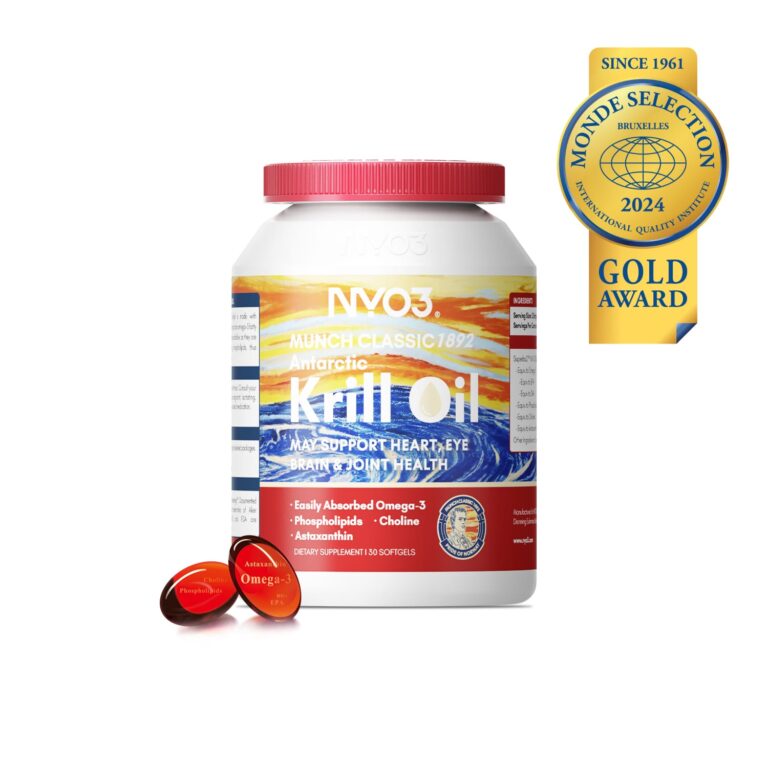 NYO3 MUNCH CLASSIC 1892 Antarctic Krill Oil Softgels with Award
