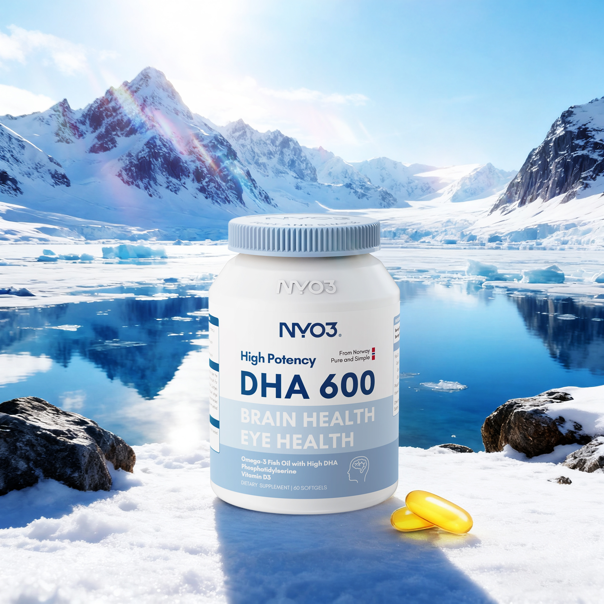 DHA600鱼油独立站主图