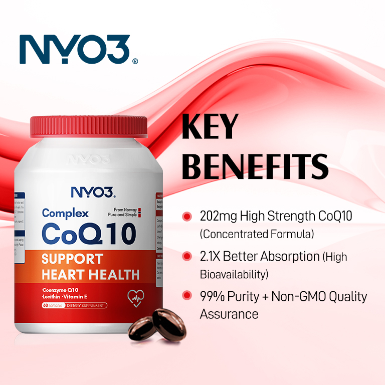 NYO3® Complex Coenzyme Q10 Softgels(Buy More, Save More)