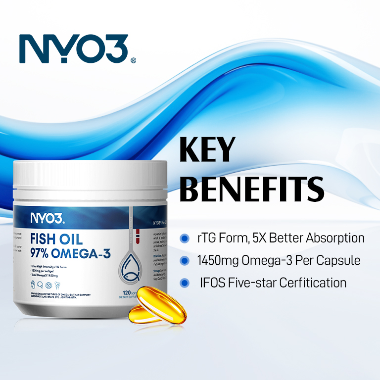 NYO3® 97% Omega 3 Fish Oil Softgels 1500mg(Buy More, Save More)