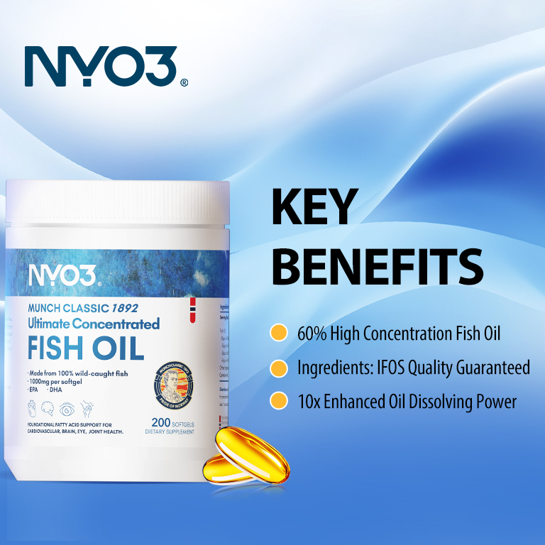 NYO3® ULTIMATE CONCENTRATED FISH OIL, 200ct.(sold out)