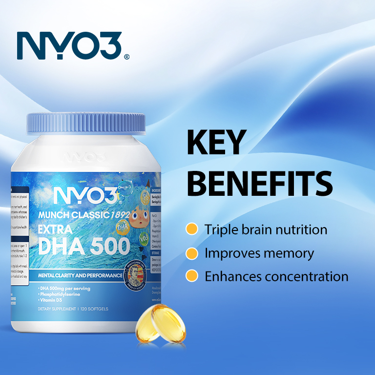 NYO3® munch classic 1892 extra DHA 500, 120ct