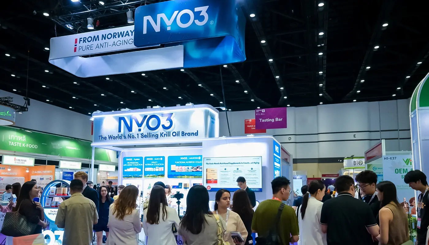 nyo3 vitafoods asia 2026 nyo3 booth crowd scene